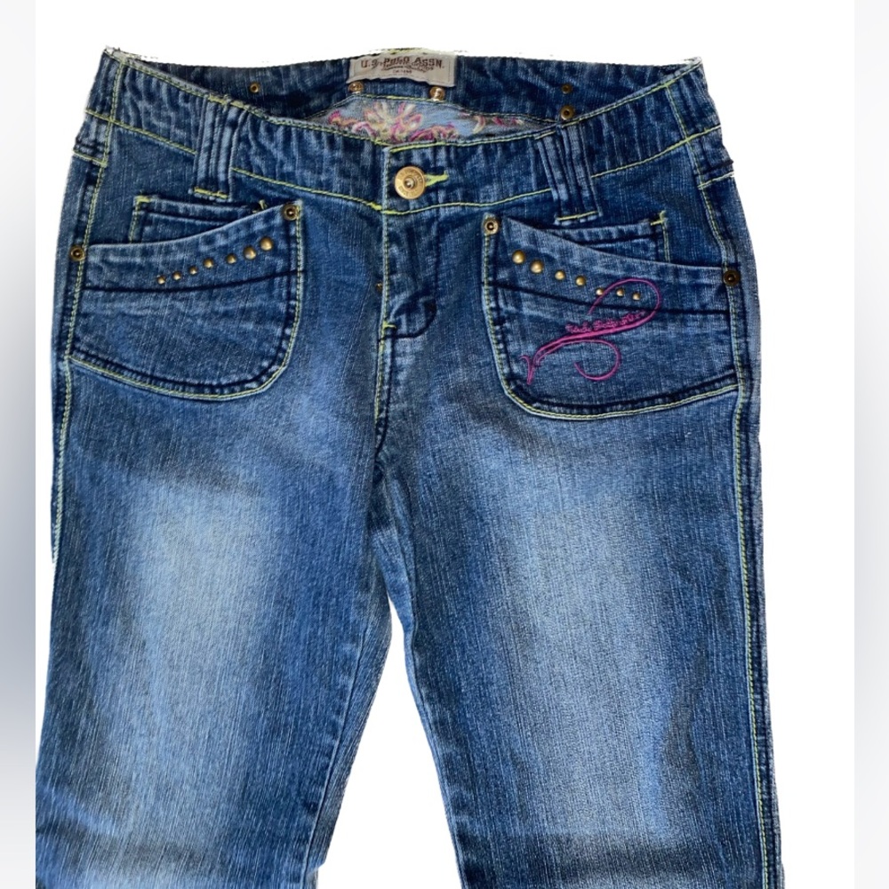 US Polo Assn Women’s Jeans with Color full Embroidery size 5/6